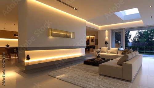 Modern living room interior design.