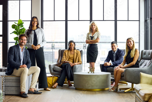 Corporate portrait of business team