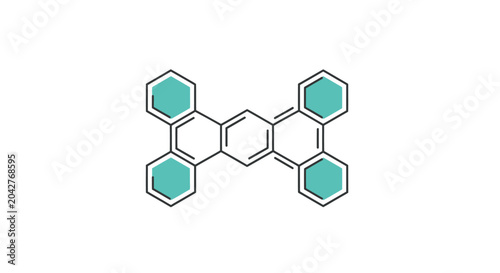 Foto Molecular structure of benzene.