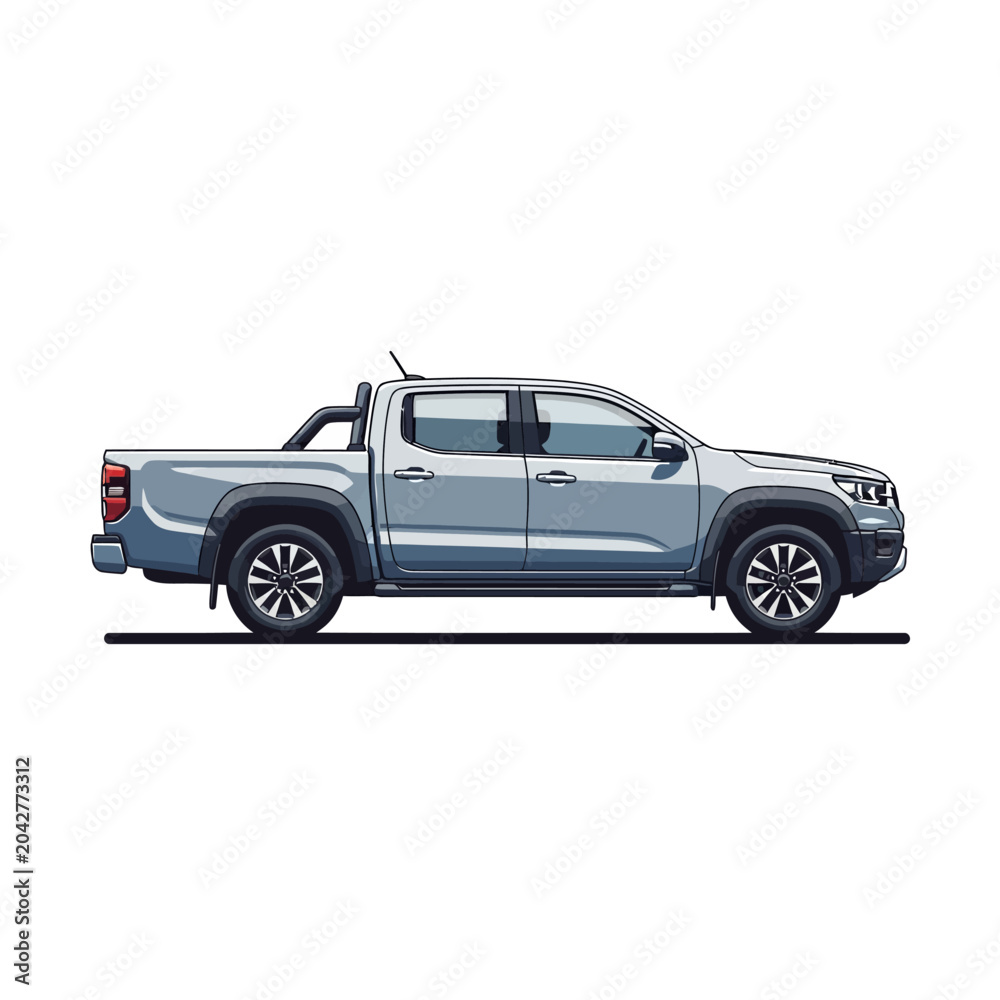 Fototapeta premium modern blue pickup truck illustration