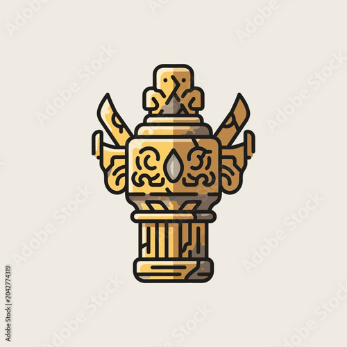 Ancient Golden Pillar Icon