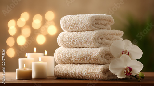 towels and candles