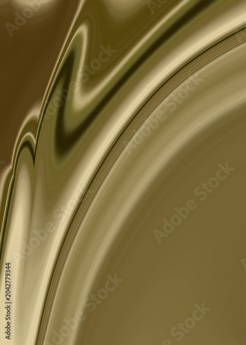 Cuadro en lienzo Elegant warm gold satin abstract with smooth metallic curves and luxury skincare aesthetic