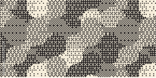 Abstract monochrome halftone pattern pixelated texture background for print, textile, wrapping, surface design and digital design.