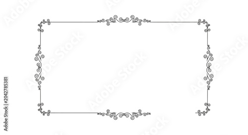 Elegant Ornate Border Frame - Decorative Vintage Flourish Design