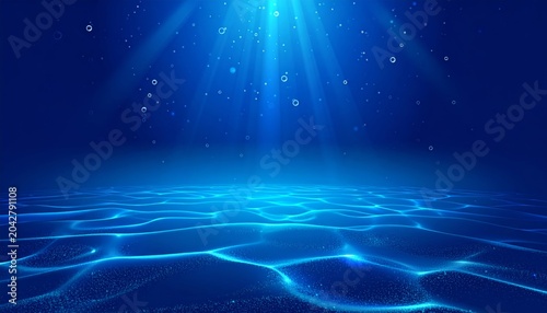 Sunlight shining through ocean water surface.