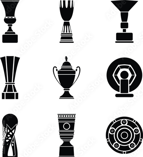 Fotografía Trophy of Serie A , Coppa Italia, Italian Super Cup, Ligue 1, Coupe de Franc Tro