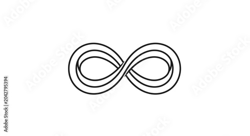 Fotografi Infinity Symbol Loop, Endless Concept, Infinite Loop, Continuous Motion, Mathema