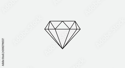 Cuadro en lienzo Minimalist Diamond Icon Graphic Design