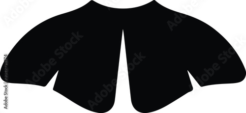 Obraz na plátne Silhouette vector of a simple white collared ecclesiastical clerical design