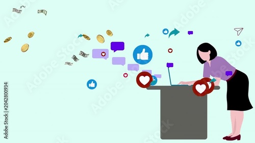 Online earning with social media posts influencer marketing digital content creator monetization strategy business 