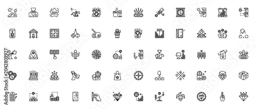 Foto Gambling icon set