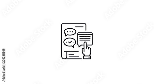 Abstract representation of digital communication and data exchange in a modern workspace
