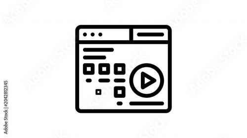 online streaming minimalist stroke animation