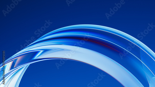3D glass background with circular patterns and tech design