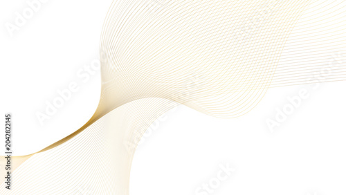 Abstract flowing golden wave lines Vector illustration elegant organic background for design and branding subtle texture element