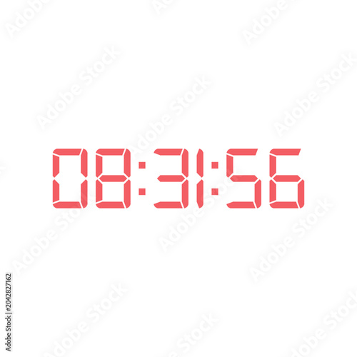 Digital, clock, LED icon for home electronics and appliances