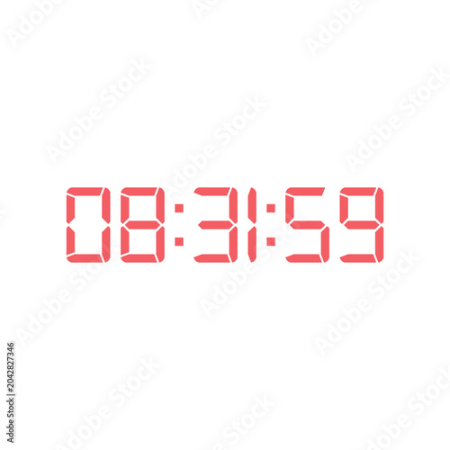Digital, clock, LED icon for home electronics and appliances