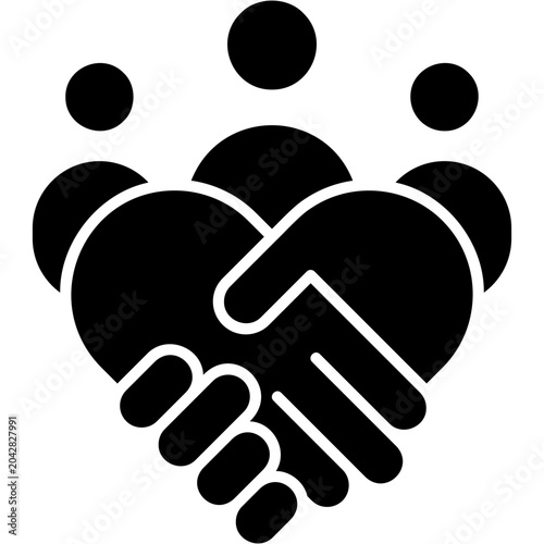 Quadro em tela Glyph Solid Trust Icon