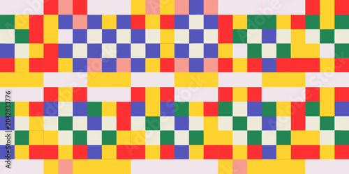 colorful geometric tiles pattern multicolored shapes design