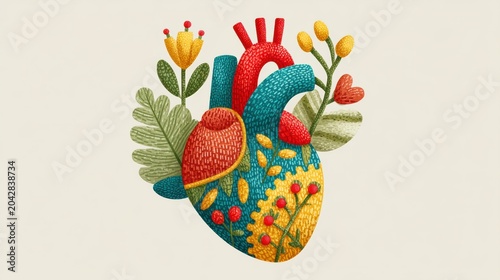 Raising heart health awareness signs of infarction in medical illustrations for disease prevention