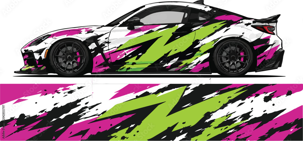 Obraz premium Sport Car Racing Vehicle Side View 13.