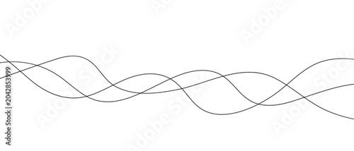 Tableau sur toile abstract wave line background design.
