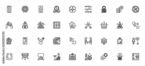 Cuadro en lienzo Gambling icon pack