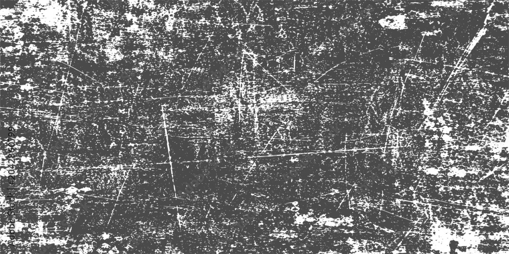 Obraz premium Grey and White Distressed Textured Background with Grunge Cracks, Rough Scratches and Vintage Stain Effects.