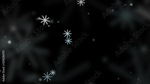 Winter Falling Snowflakes Animation