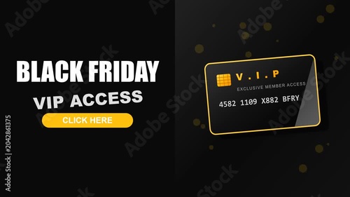 Animated Black Friday VIP Sale Promo Banner