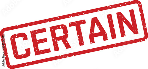Canvastavla A vibrant red rubber stamp with a grunge texture clearly indicating the word CER