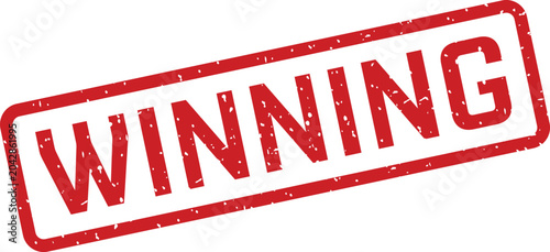 Foto A vibrant red rubber stamp with the bold word WINNING displayed prominently agai
