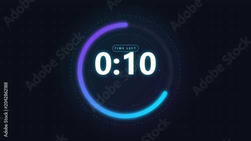Neon Cyberpunk 10 Second Countdown Timer