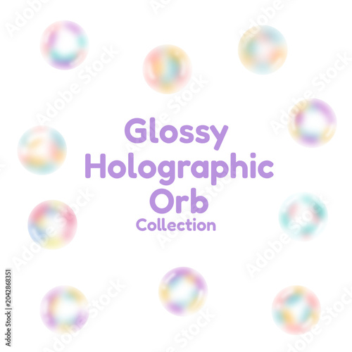 Glossy Transparent Bubble Shapes Create Soft Abstract Decoration