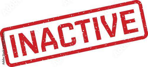 Fotografie This distinct red stamp with a textured appearance presents the clear word INACT