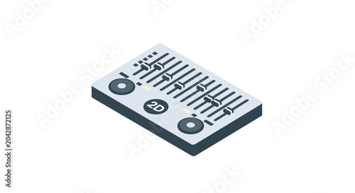Foto An isometric illustration of a professional audio mixing console device