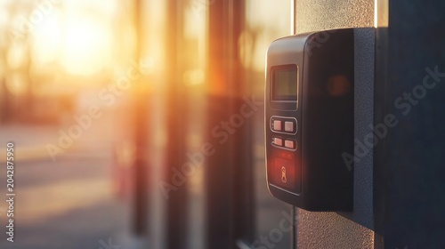 Electronic access control device on exterior