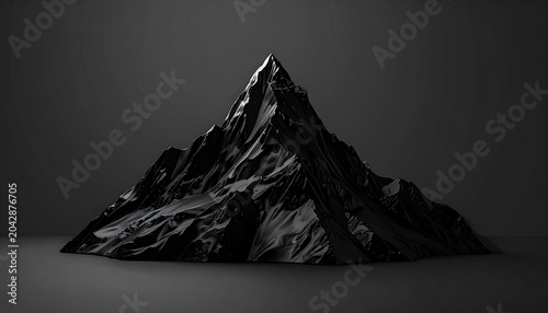 Dramatic Dark Mountain Peak Isolated