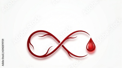 A compelling graphic for World Blood Donor Day, featuring an infinity symbol of blood vessels, signifying endless life, continuous giving, and vital support for human health
