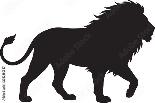 Photography Lion Black Silhouette Vector King of Beasts Wildlife Illustration