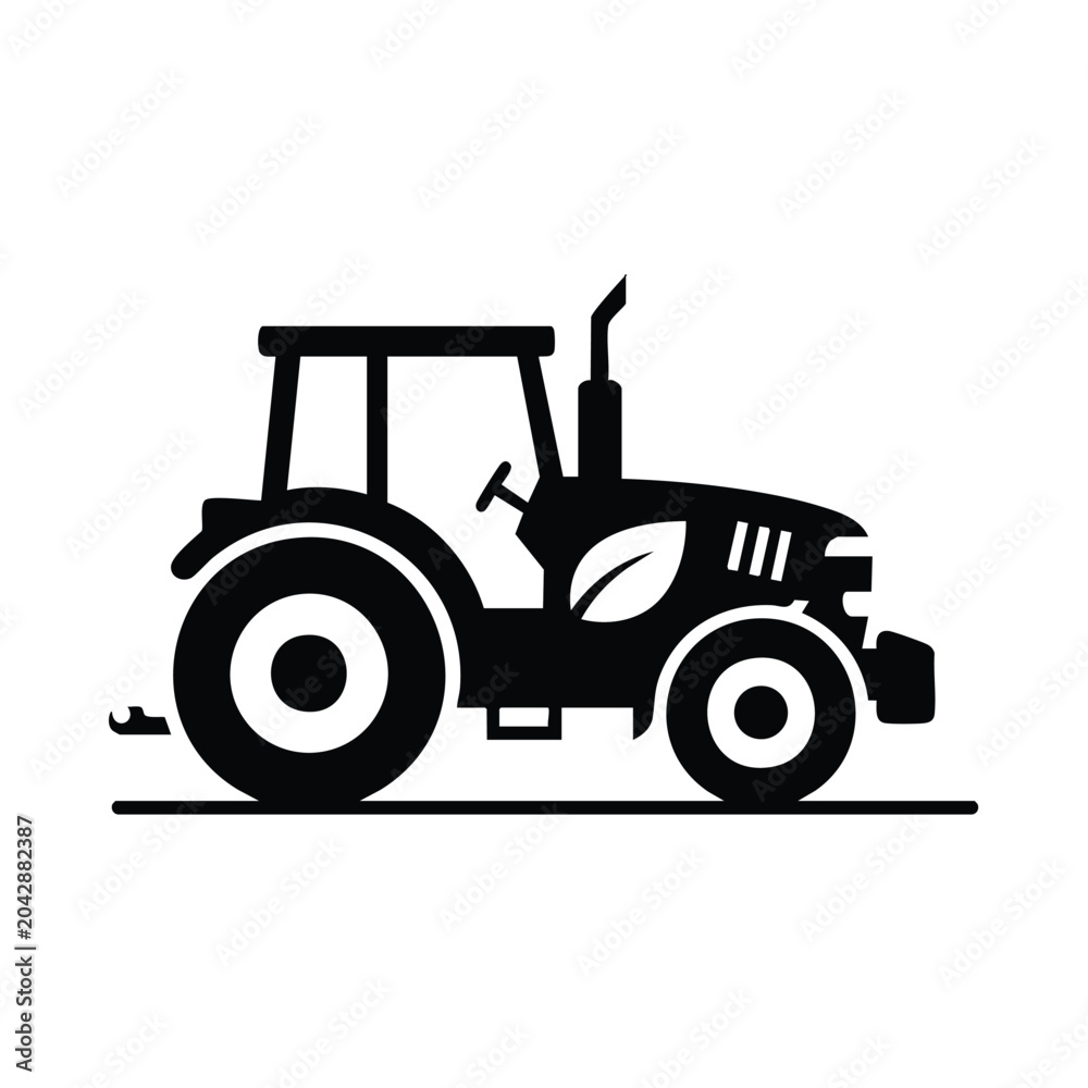 Obraz premium Agricultural tractor icon for sustainable farming and agriculture