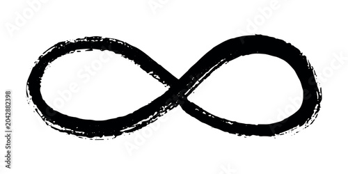 Bild auf Leinwand Hand drawn infinity sign Eternal limitless unlimited infinite forever symbol Cyc