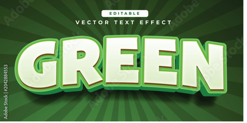3d green text effect