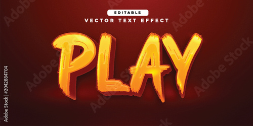 Tableau sur toile 3d play text effect