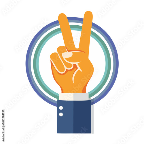 Victory Hand Gesture Icon
