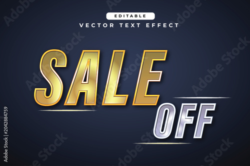3d sale off text effect