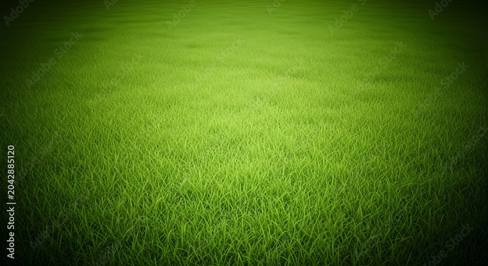 Naklejka premium Fresh Green Grass Field Background Texture in a Natural Outdoor Park Setting