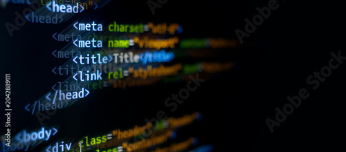 web page html coding banner