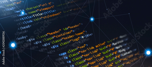 html front-end web developing for website banner
